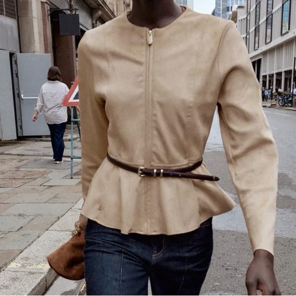 NWT - Zara Suede Belted Women's Jacket - Super Elegant! - Picture 6 of 6